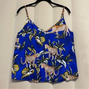 Le Superbe Women’s Top Blouse Cami Size 2 Leopard Animal Print Quiet Luxury